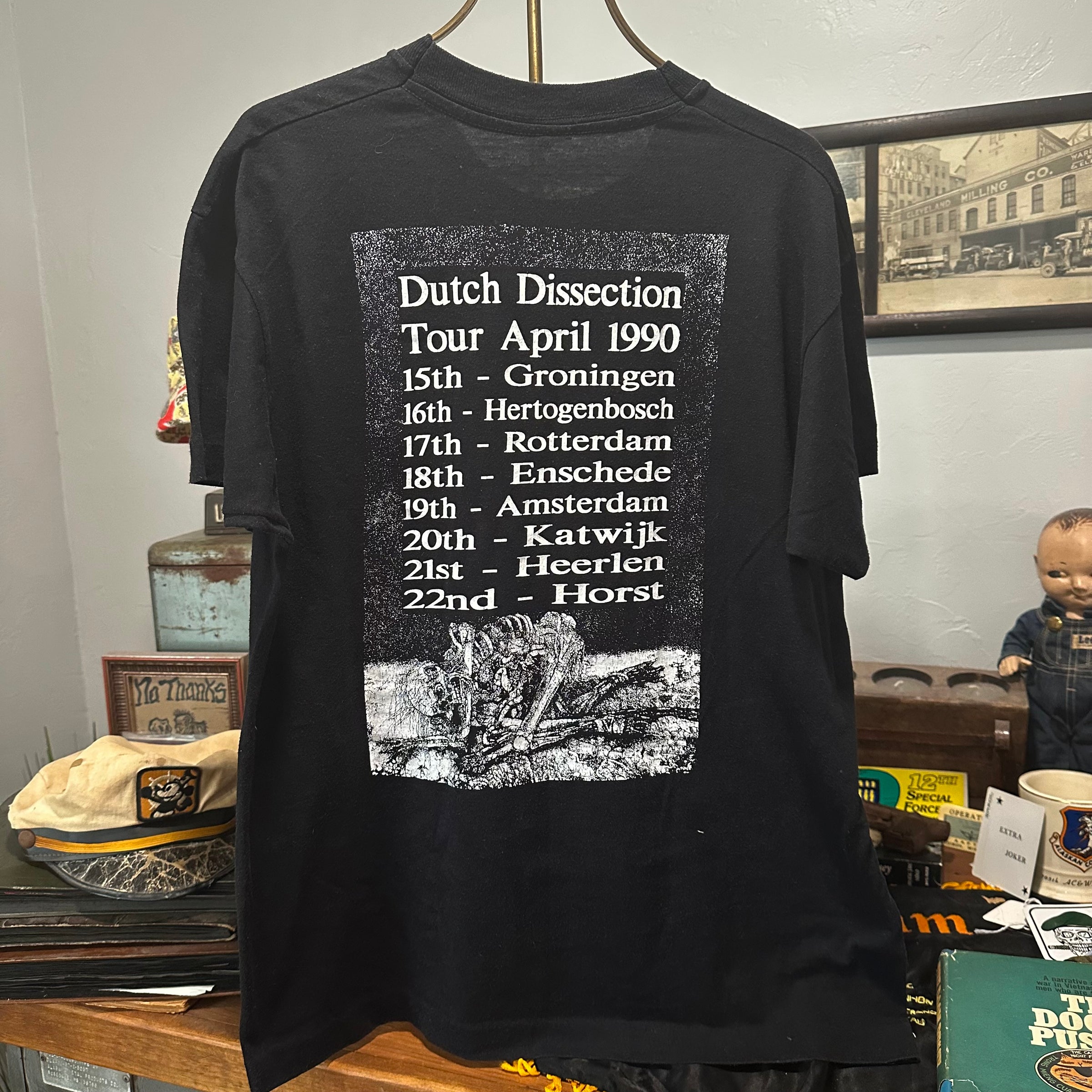 1990 Carcass Dutch Dissection Tour T-Shirt Large