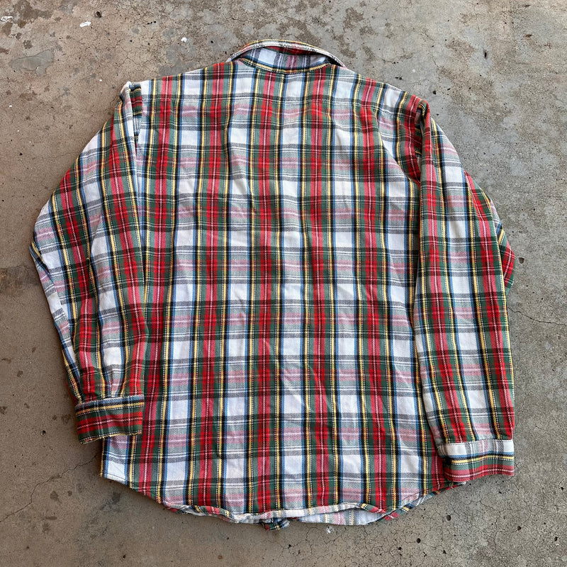 1980’s Five Brother Plaid Cotton Flannel Shirt Large