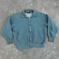 1940’s St Michael Sportswear Herringbone Cotton Full Zip Sweatshirt Size 40
