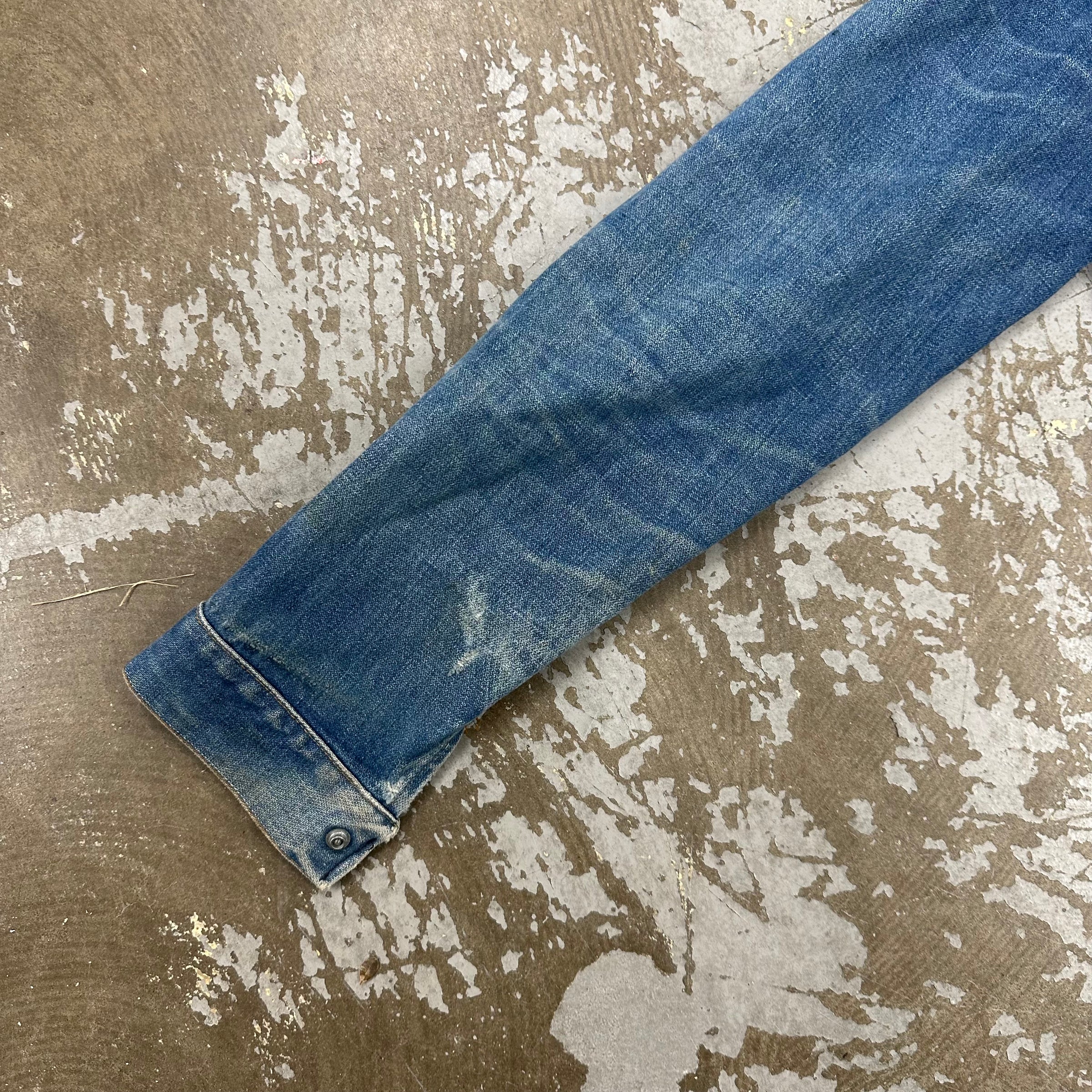 1970’s Patched Wrangler 124MJ Denim Jacket 22” Chest