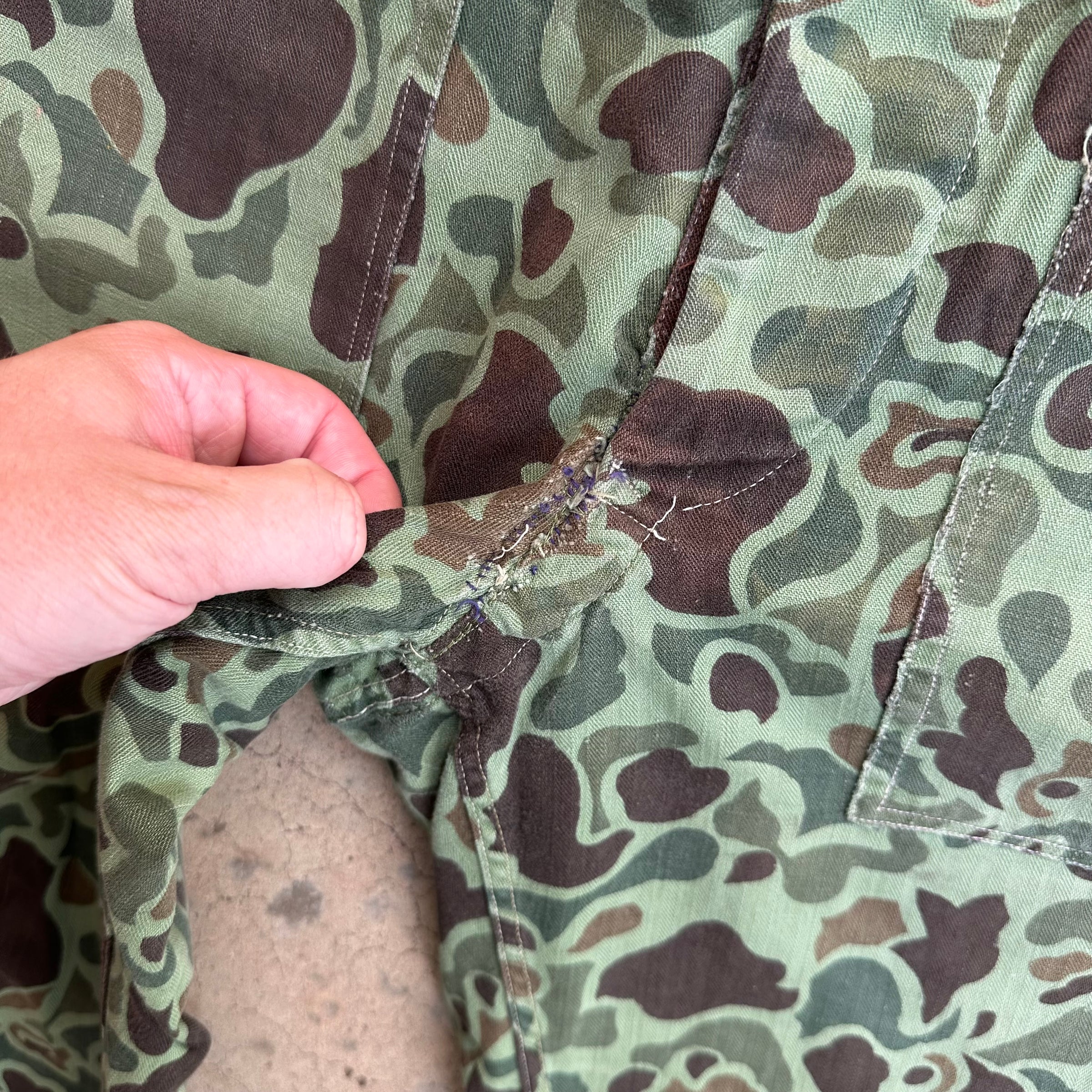 1960’s Korean Frogskin Camp HBT Fatigue Pants 34” Waist