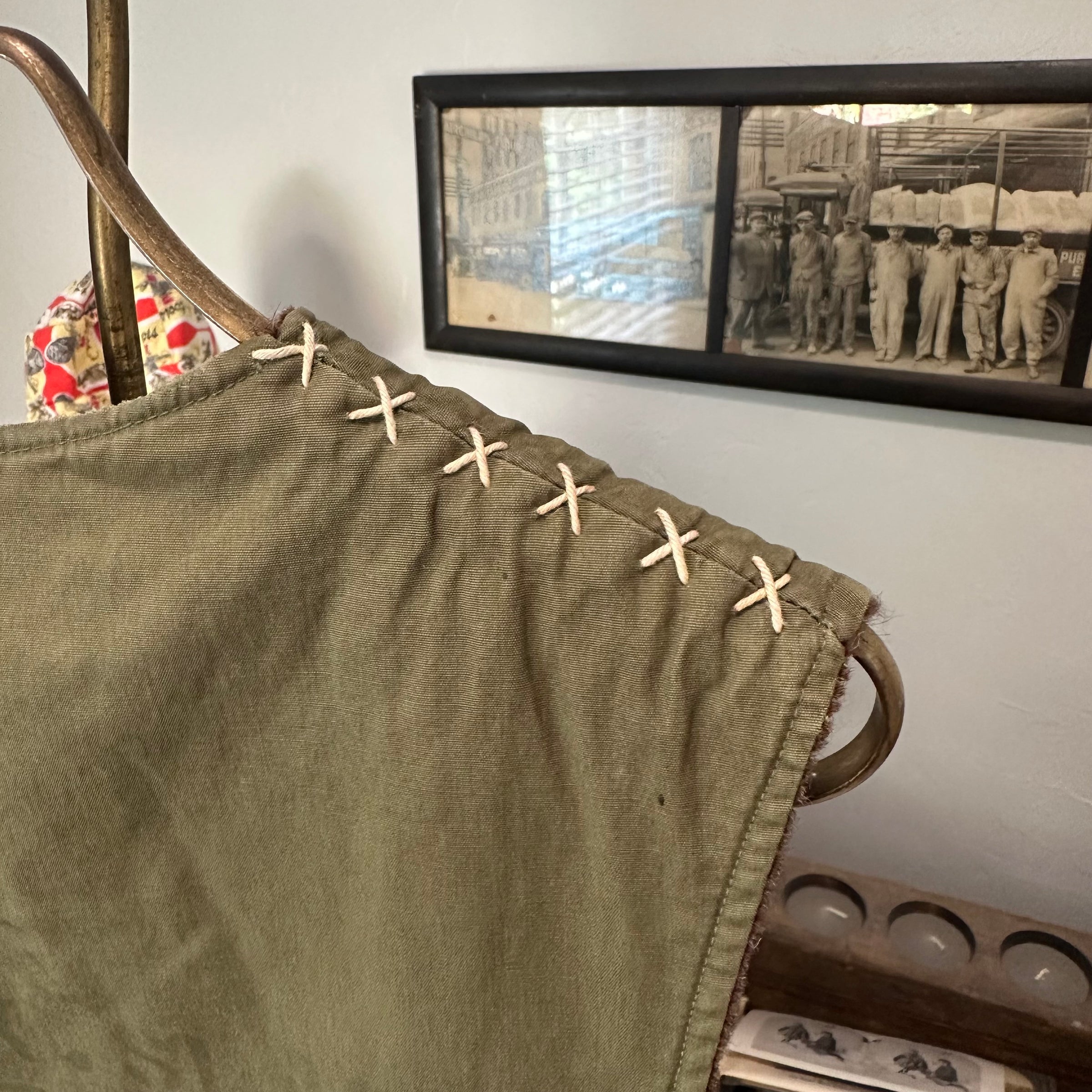 1940’s WWII Stenciled USMC Alpaca Lined Vest 23” Chest