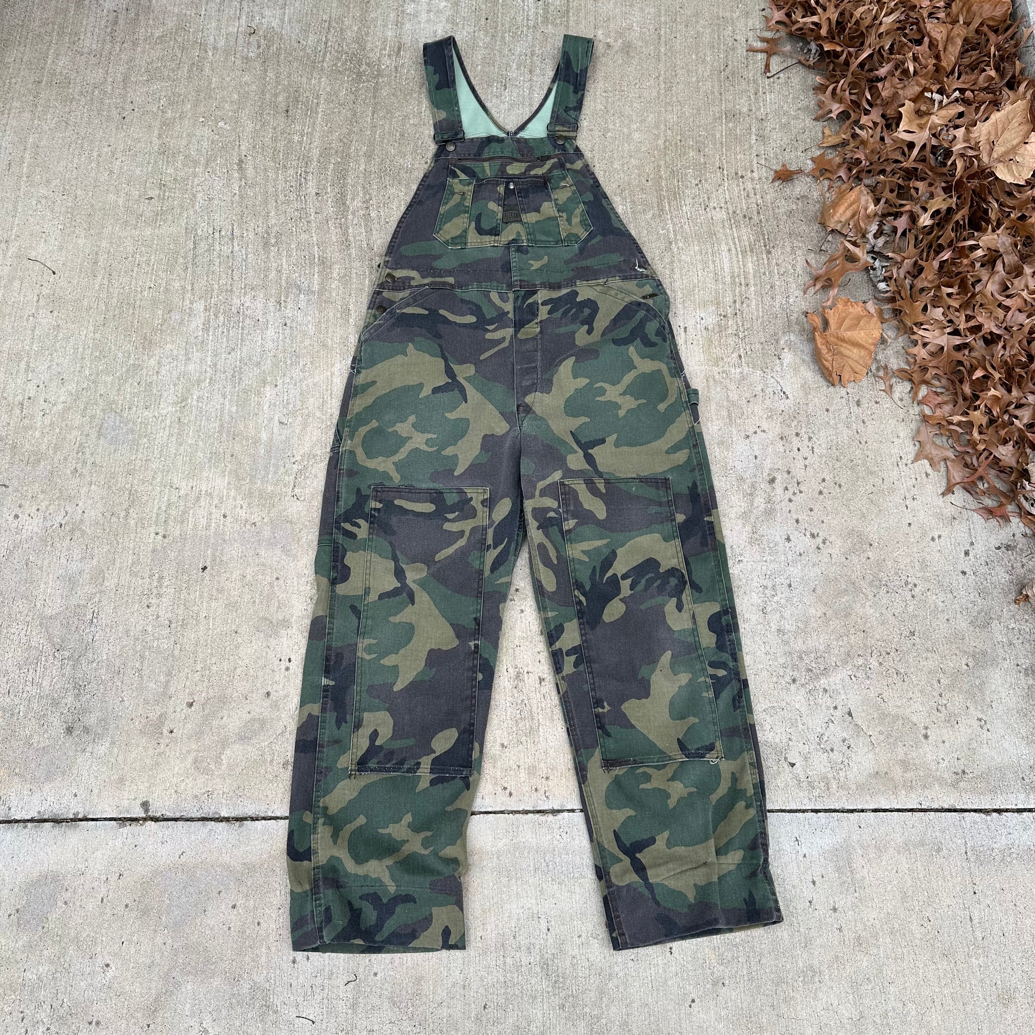 1980’s Liberty Woodland Camo Double Knee Overalls 38” x 29.5”