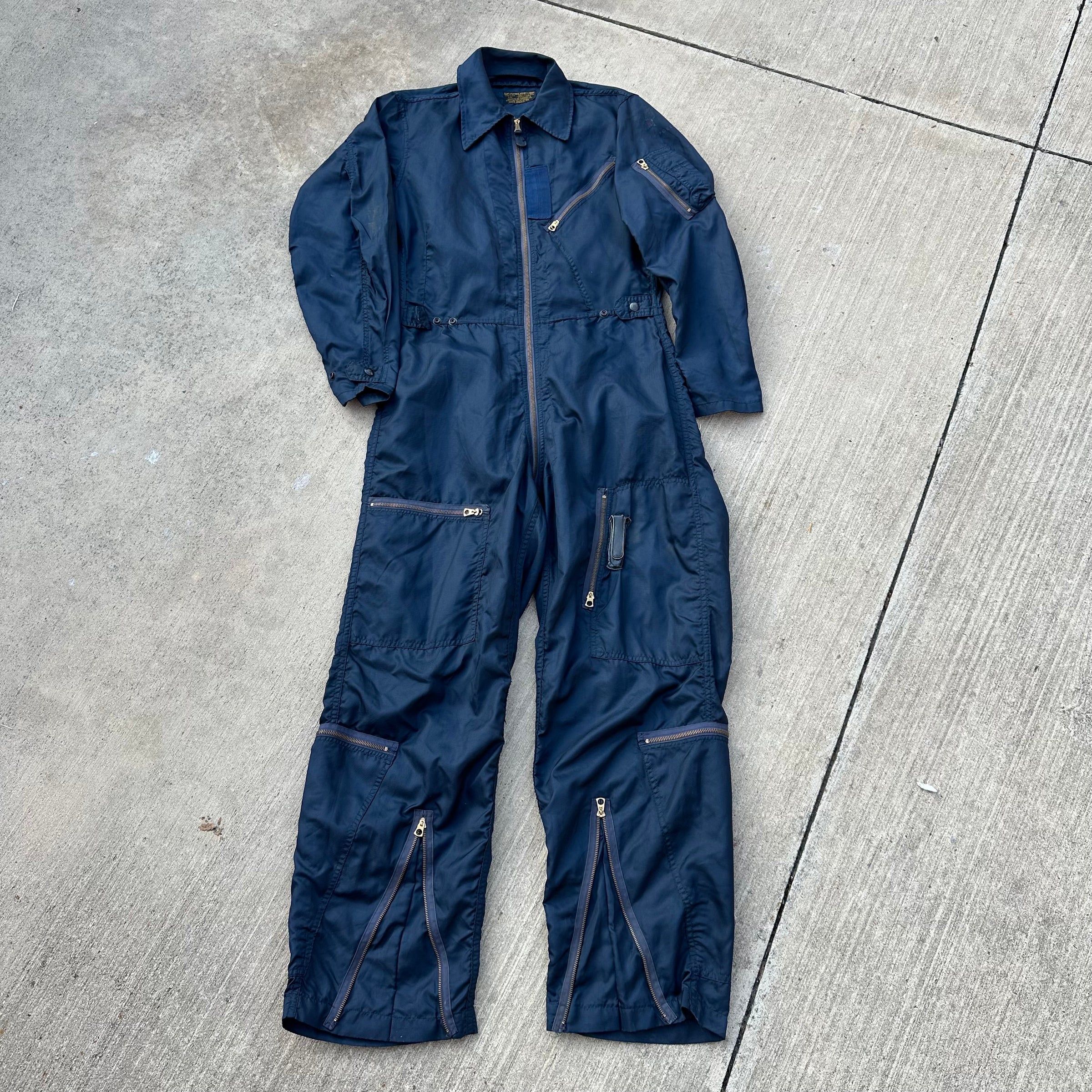 1950’s USAF Nylon K-2A Very Light Flight Suit Small Long