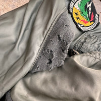 1970’s Patched MA-1 Flight Jacket Large