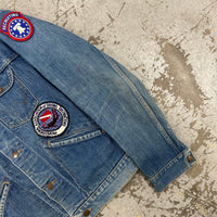 1970’s Patched Wrangler 124MJ Denim Jacket 22” Chest