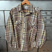 1970’s/80’s Five Brother Woven Cotton Plaid Flannel Shirt XXL