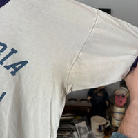 1970’s Columbia Hockey Water Print Champion Blue Bar Ringer T-Shirt Large