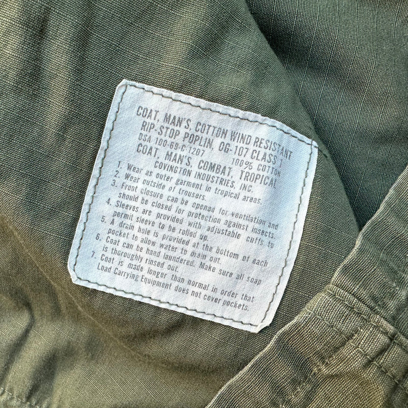 1960’s Vietnam War Patched US Army Senior Aviator Jungle Jacket Medium Long