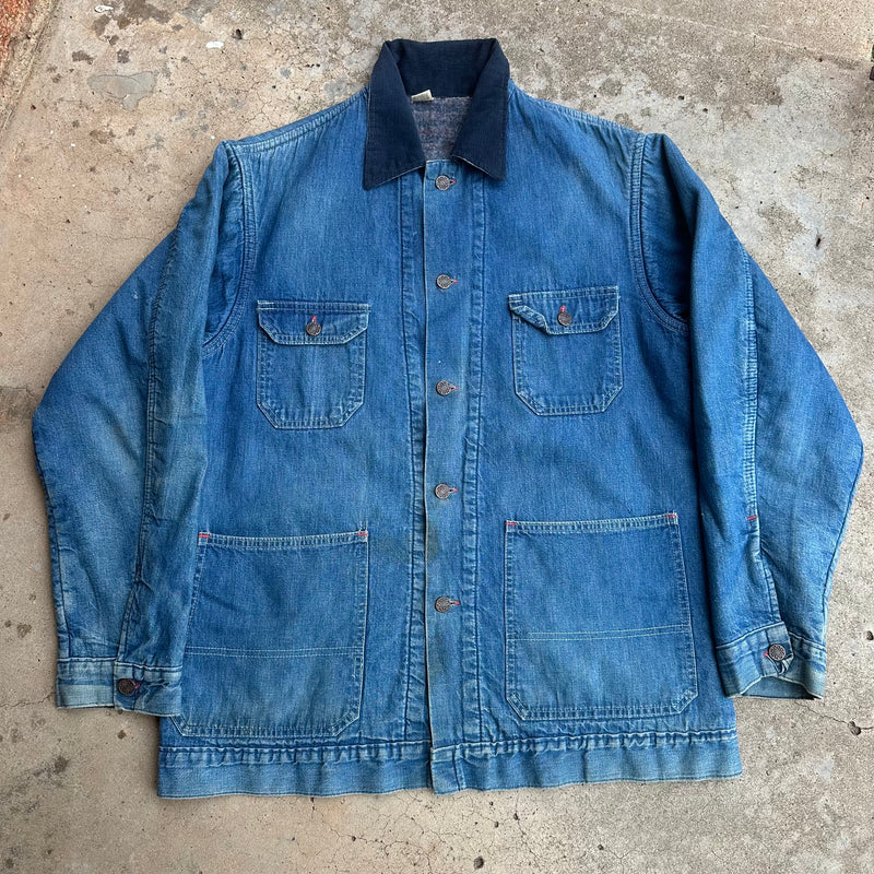 1970’s Blue Bell Blanket Lined Denim Chore Coat Large