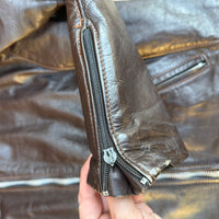 1970’s Vanson Cafe Racer Leather Motorcycle Jacket Size 48