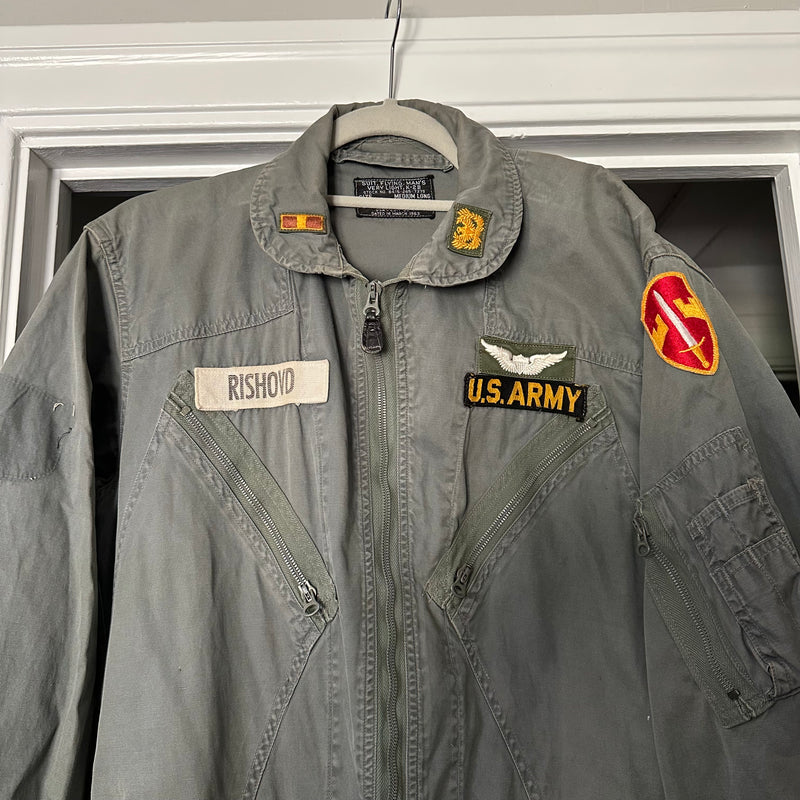 1970’s Vietnam War MAC-V Patched K-2B Very Light Flight Suit Medium Long