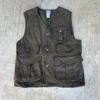 1990’s Filson Oil Tin Cloth Upland Vest Size Large