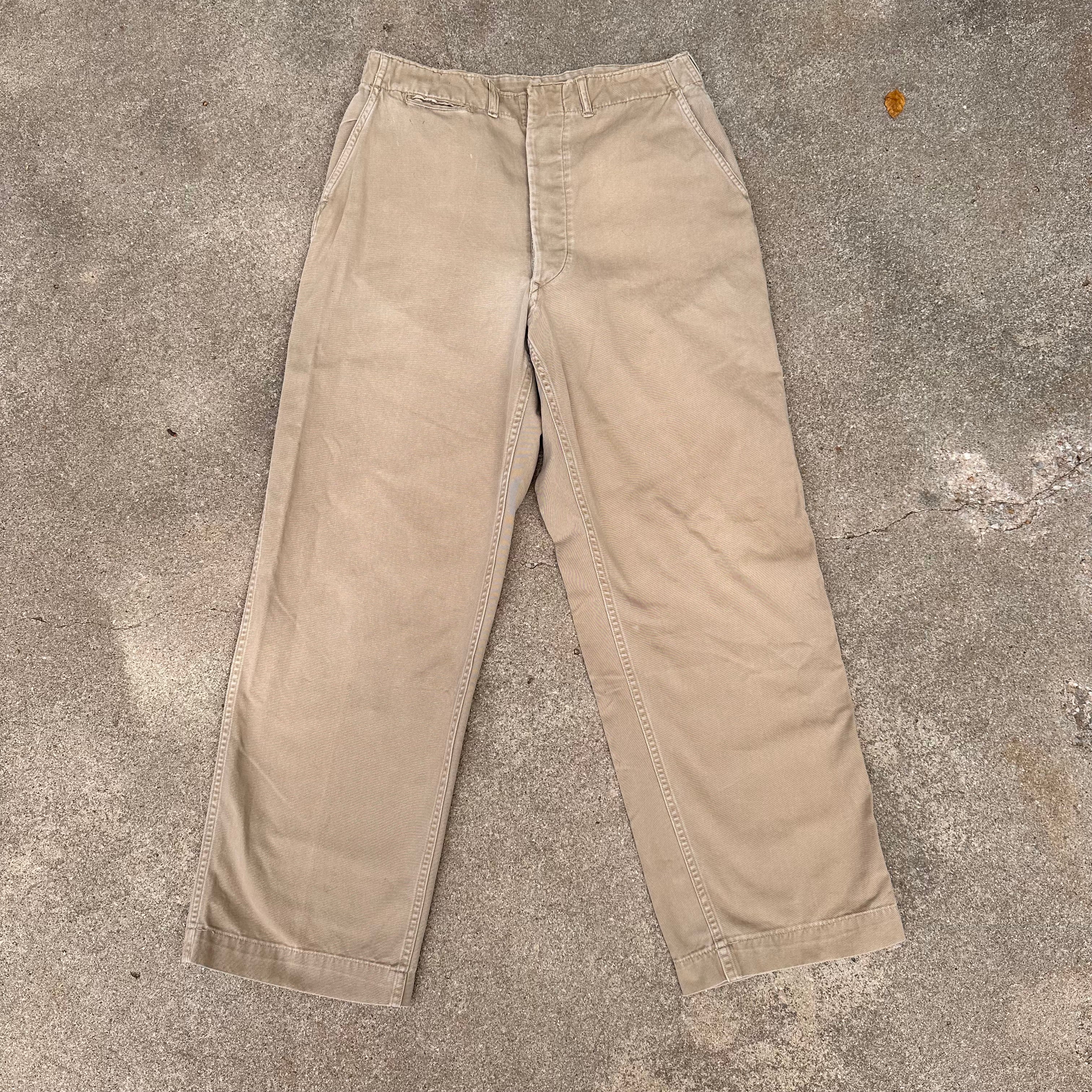 1940's USMC Khaki Chino Pants 30” x 29” – Little Chum Vintage