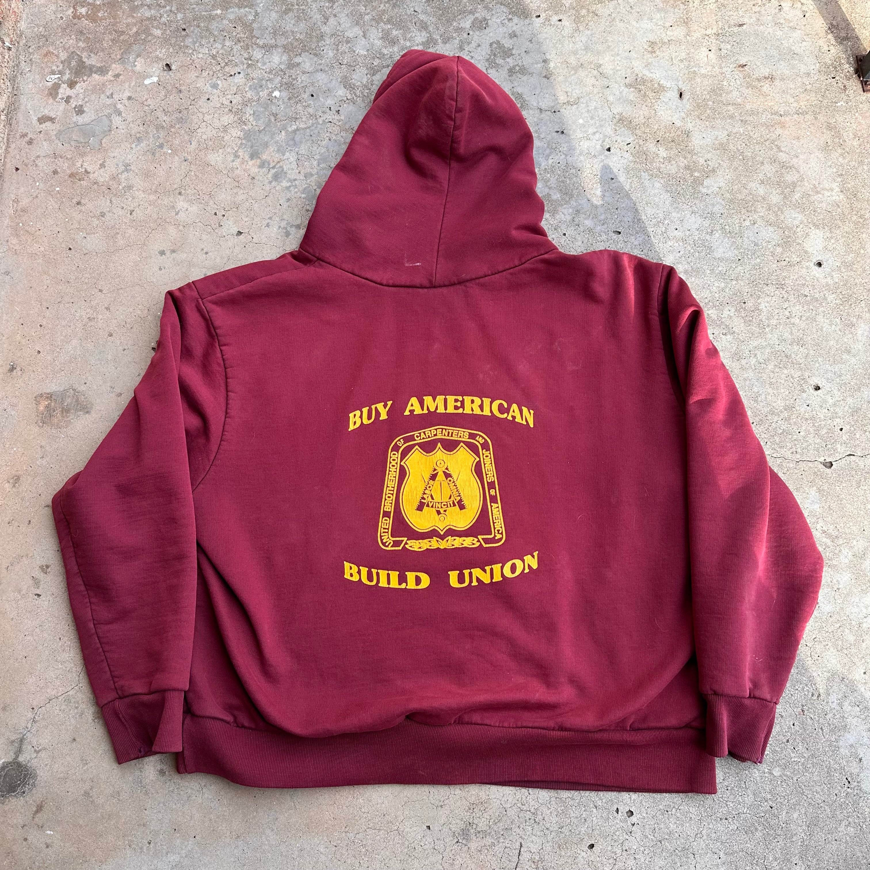 1980's/90's Camber Double Face Waffle Lined Hooded Sweatshirt XL