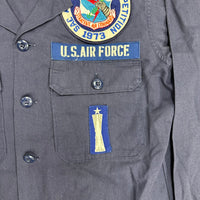 1970’s USAF Blue Missile Crewman Fatigue Shirt Large