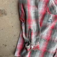 1960’s Big Mac Red/Black Plaid Cotton Flannel Shirt XL Tall