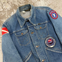 1970’s Patched Wrangler 124MJ Denim Jacket 22” Chest