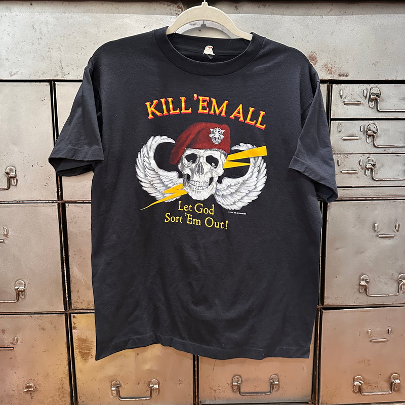 1980’s Kill ‘Em All Special Forces T-Shirt Large