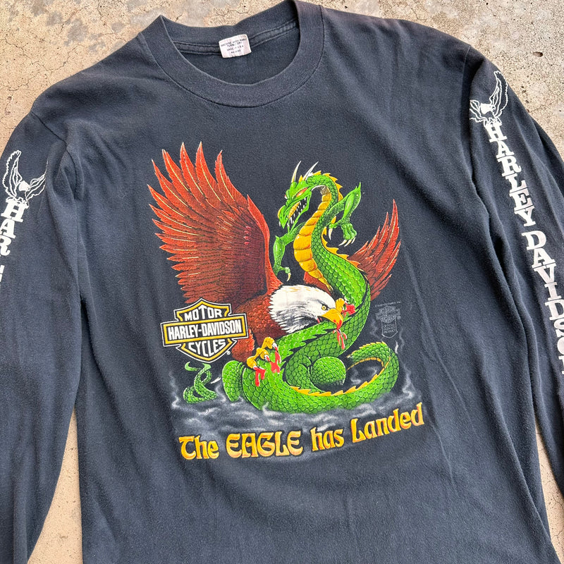 1980’s Harley Davidson “The Eagle Has Landed” Longsleeve T-Shirt Small