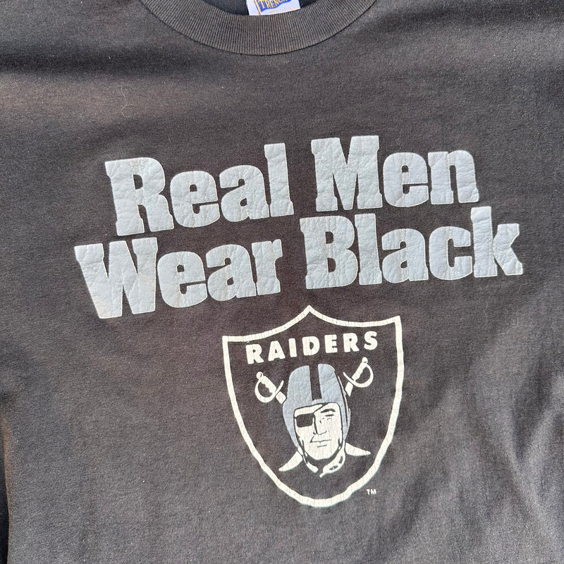 1990’s Oakland Raiders Real Men Wear Black T-Shirt Small