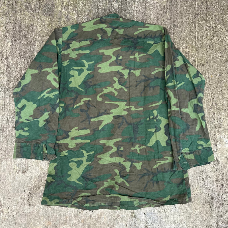 1960’s ERDL Camo Jungle Jacket Named to Marine Colonel Medium Long
