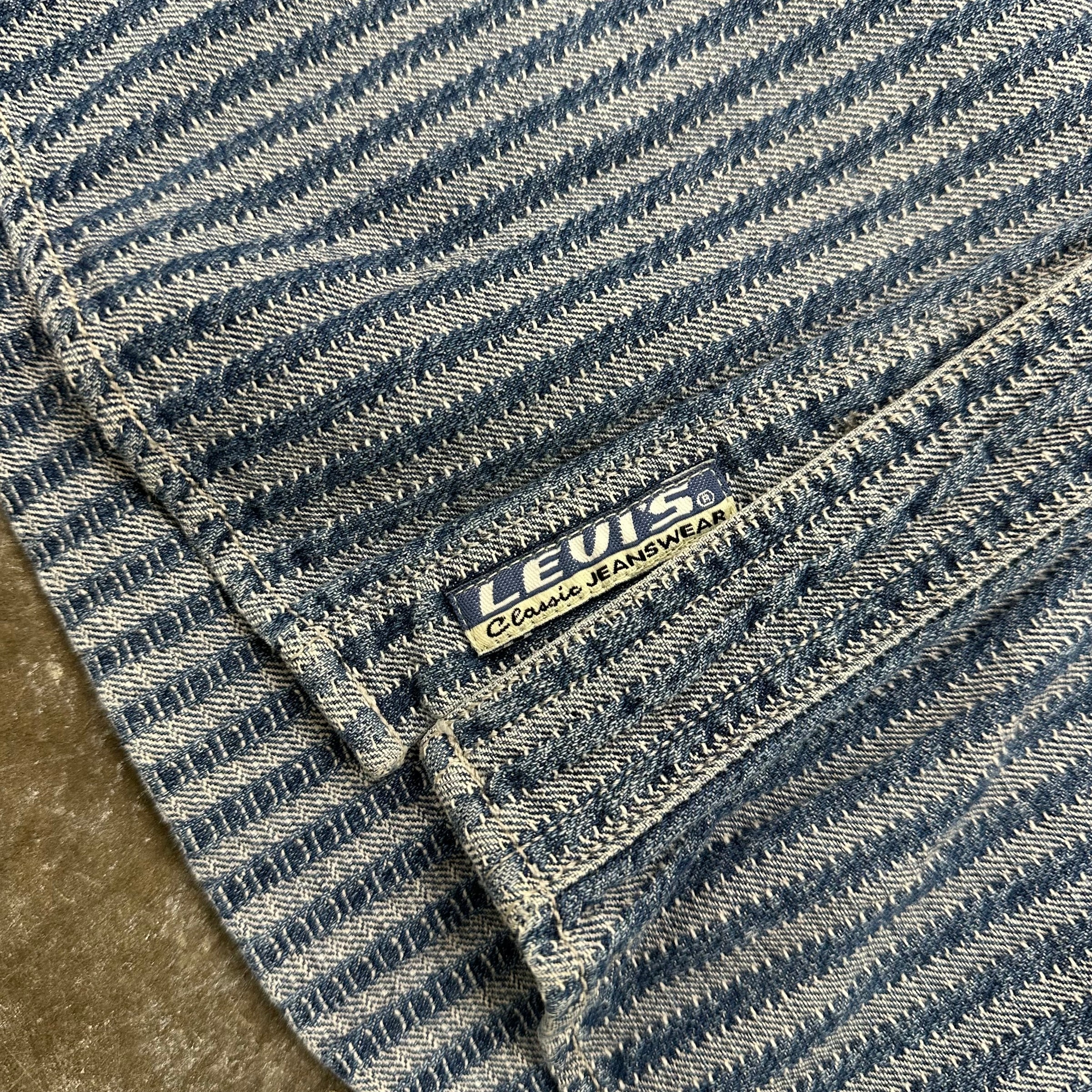 1990’s Levi’s Jeanswear Striped Denim Shirt Medium