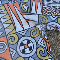 1950’s Florida Sportswear Abstract Patterned Cotton Open Collar Shirt Large
