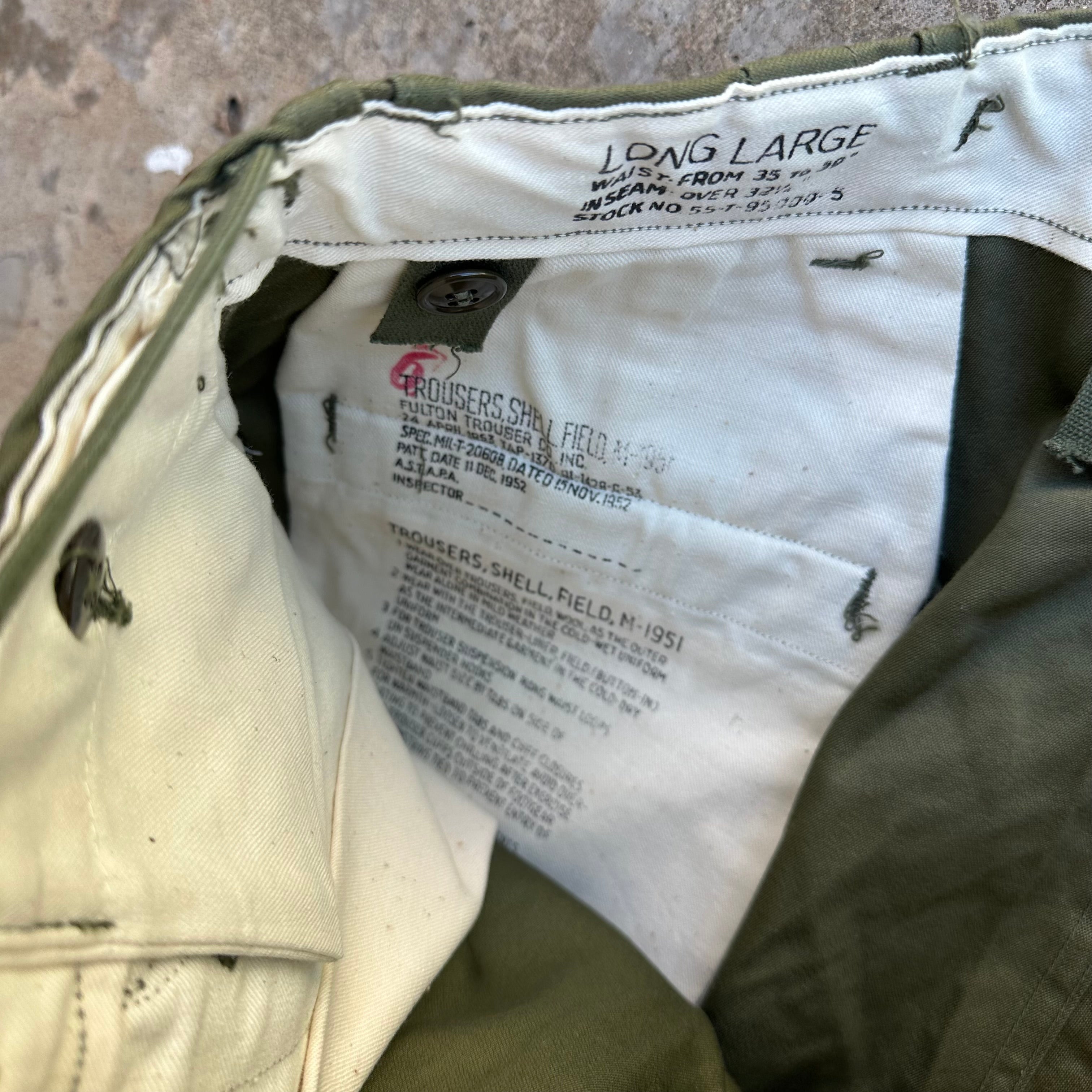 1950's Deadstock US Army M-51 Field Pants Large Long – Little Chum