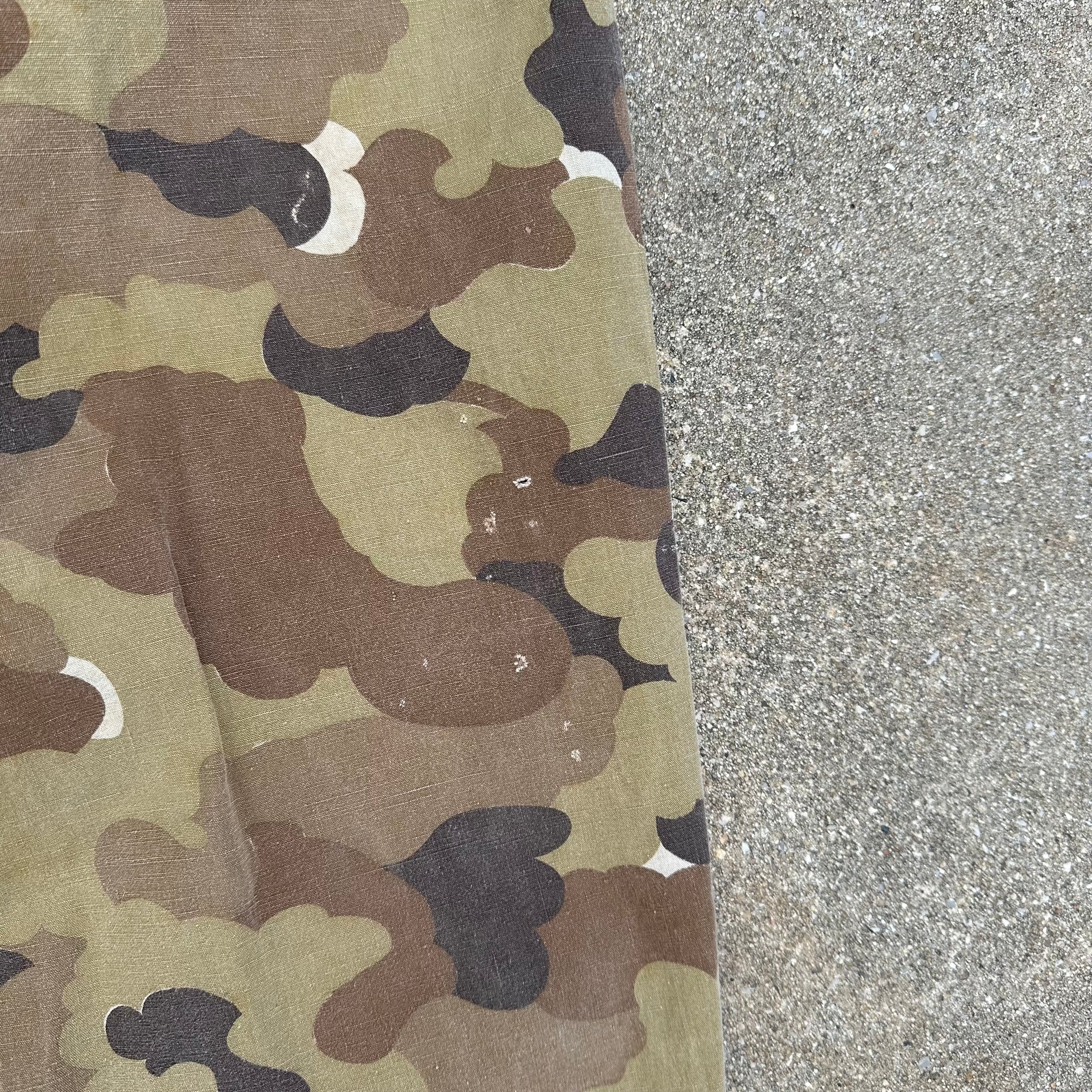 1960’s/70’s Vietnam War ARVN Police Cloud Camo Cotton Shell Pants 28” - 39” Waist