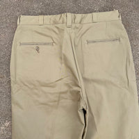 1960’s Vietnam War Deadstock US Army Khaki Cotton Pants 34” Waist