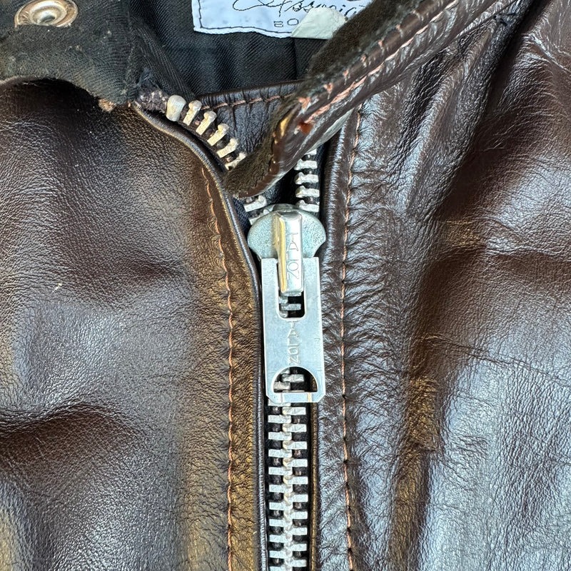 1970’s Vanson Cafe Racer Leather Motorcycle Jacket Size 48