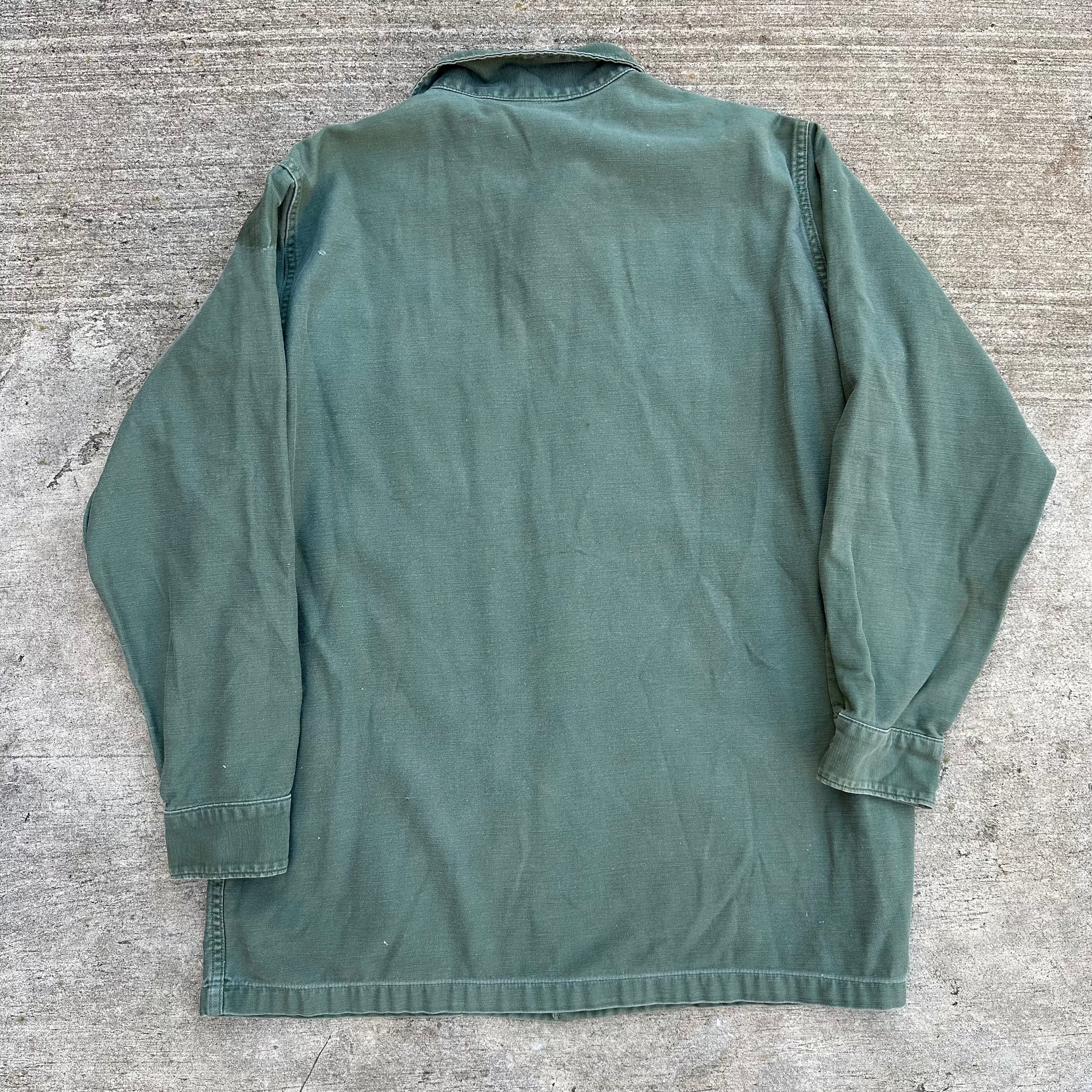 1960’s Vietnam War Chaplain Patched Fatigue Shirt Large