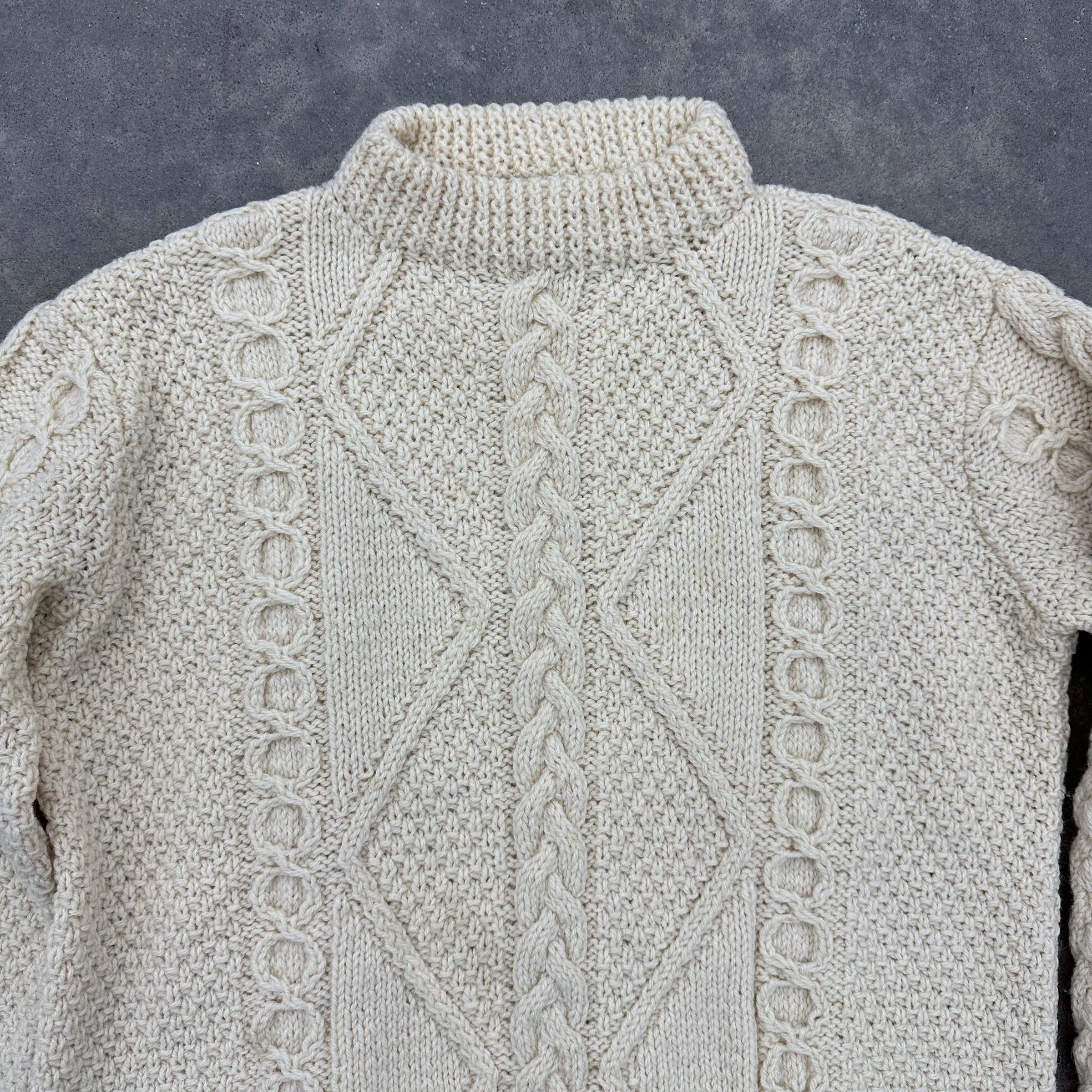 1980’s Standun Irish Fisherman Cable Knit Aran Sweater Small