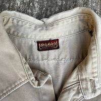 1940’s Dickies Khaki Cotton Work Shirt Large
