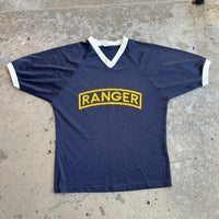 1970’s/80’s US Army Ranger Mesh V-Neck T-Shirt Medium
