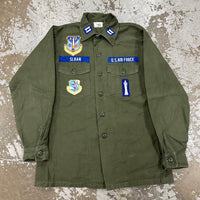 1960’s/70’s USAF 308th Strategic Missile Control Patched OG-107 Fatigue Shirt Large