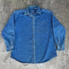 1980’s Eastern Mountain Sports Denim Button Down Shirt Medium