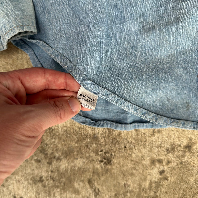 1970’s Maverick Chambray Western Shirt Large