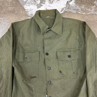 1940’s Thrashed WWII US Army HBT Shirt Size 40R