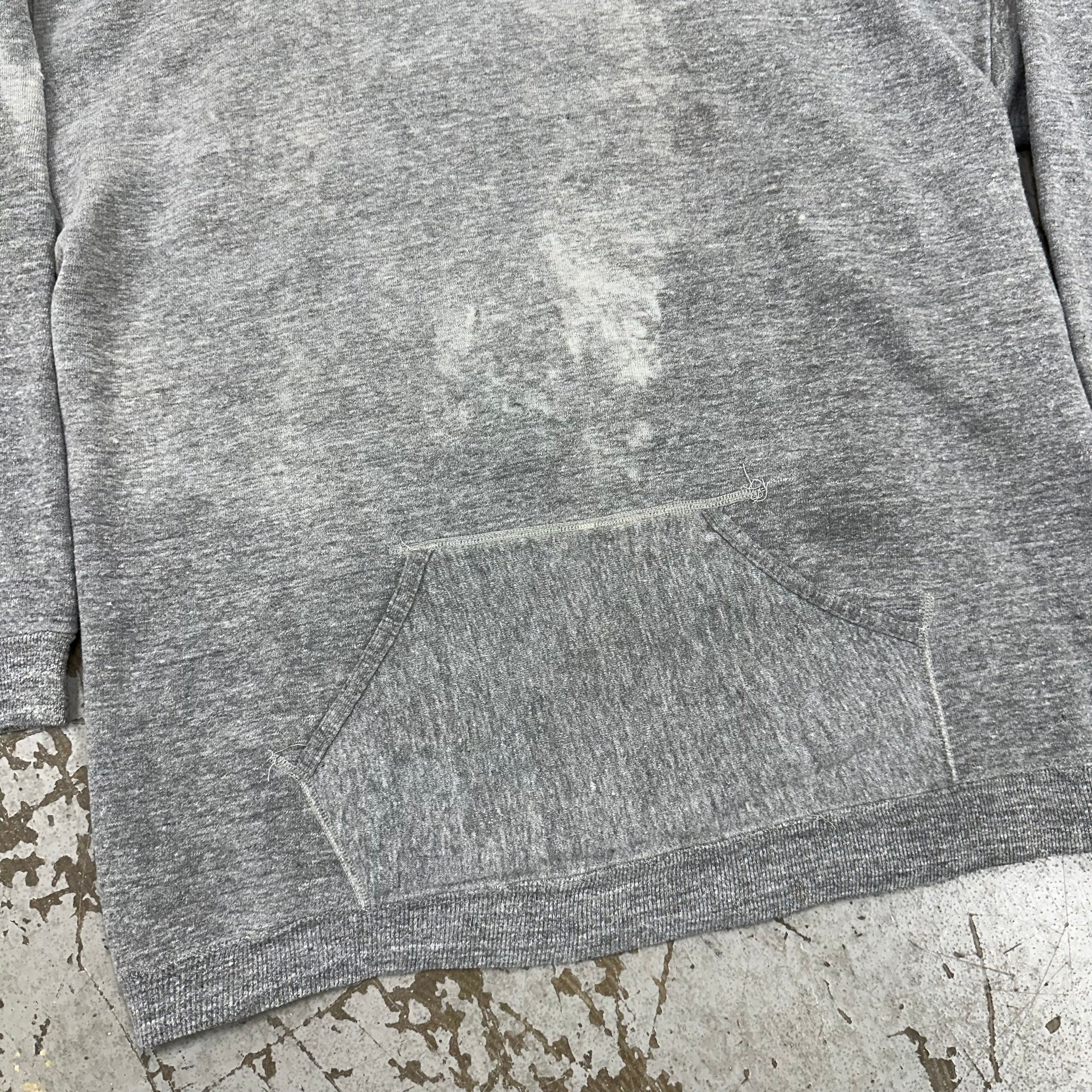 1960’s/70’s Russell Athletic Thrashed Grey Hooded Sweatshirt XL