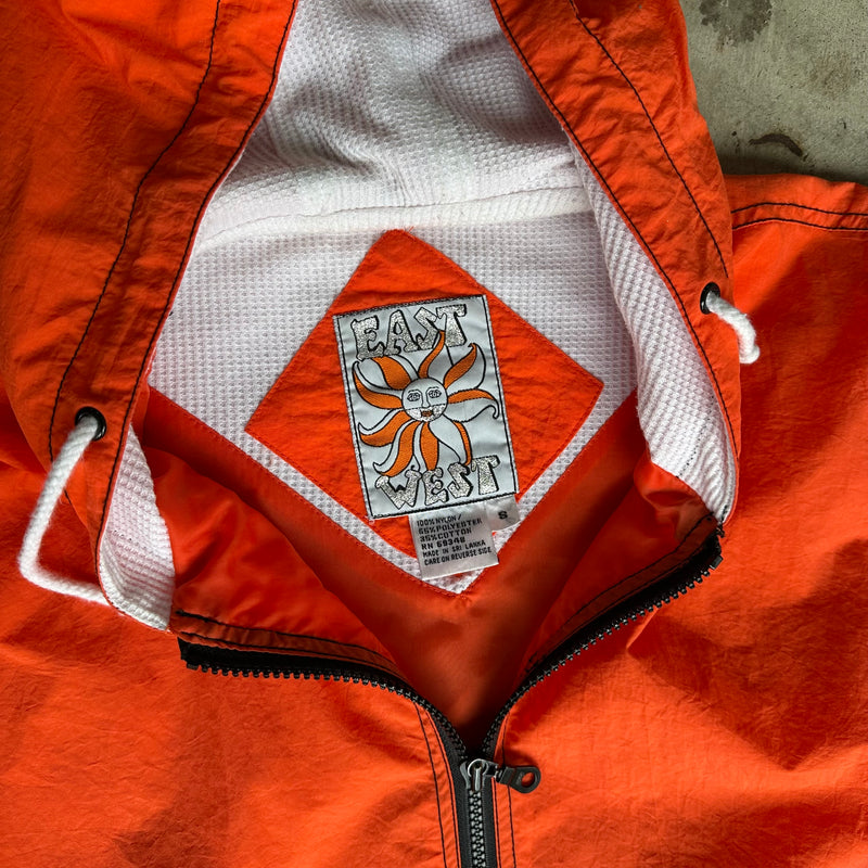 1990’s East West Rave Style Orange Windbreaker Jacket