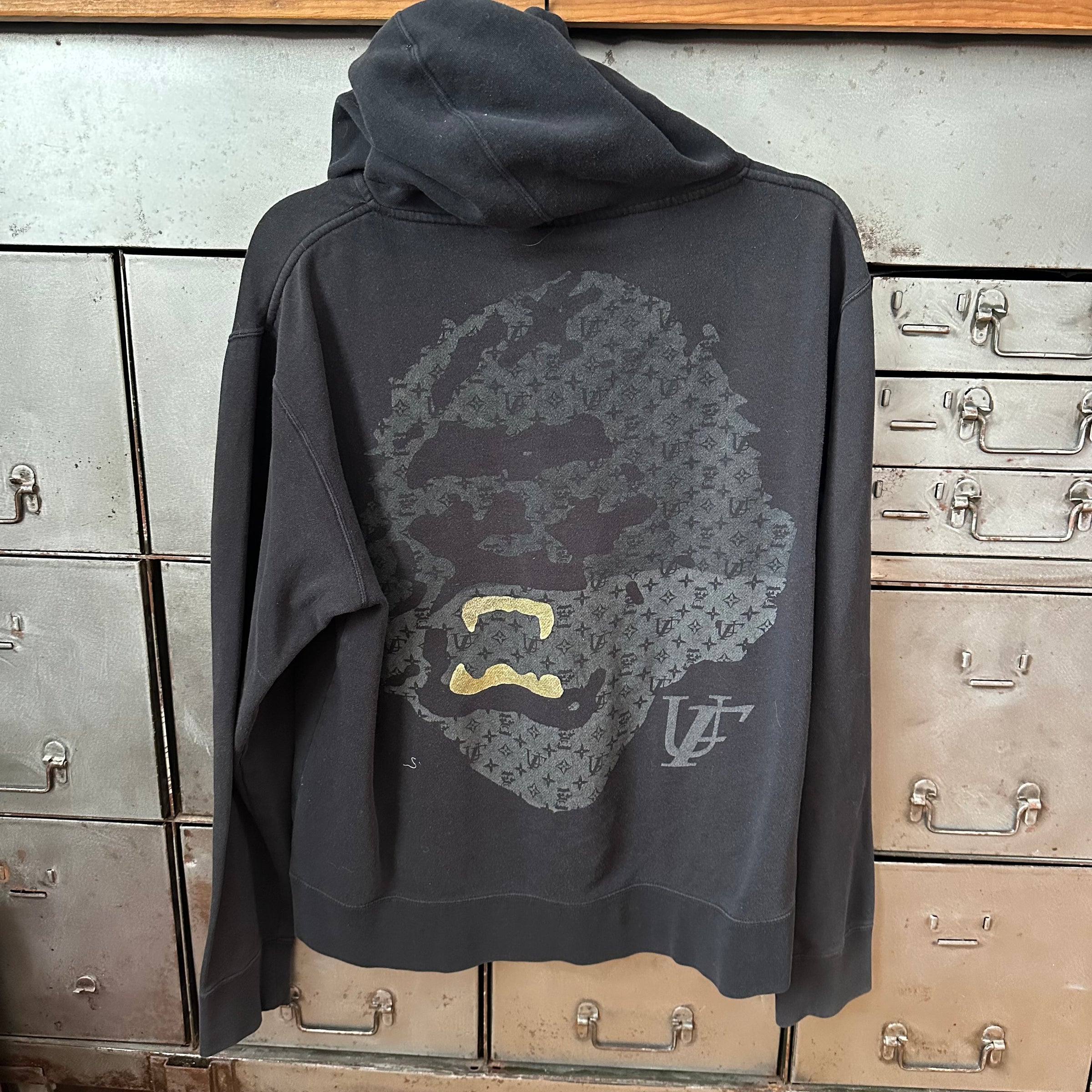 2000’s Fuct LV Monogram Ape Zip Up Hooded Sweatshirt Large