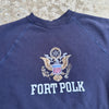 Warehouse Repro Fort Polk Flock Print Sweatshirt Size 44