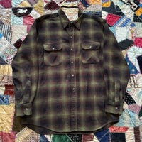 1960’s Levi’s Shadow Plaid Wool Flannel Shirt 23” Chest