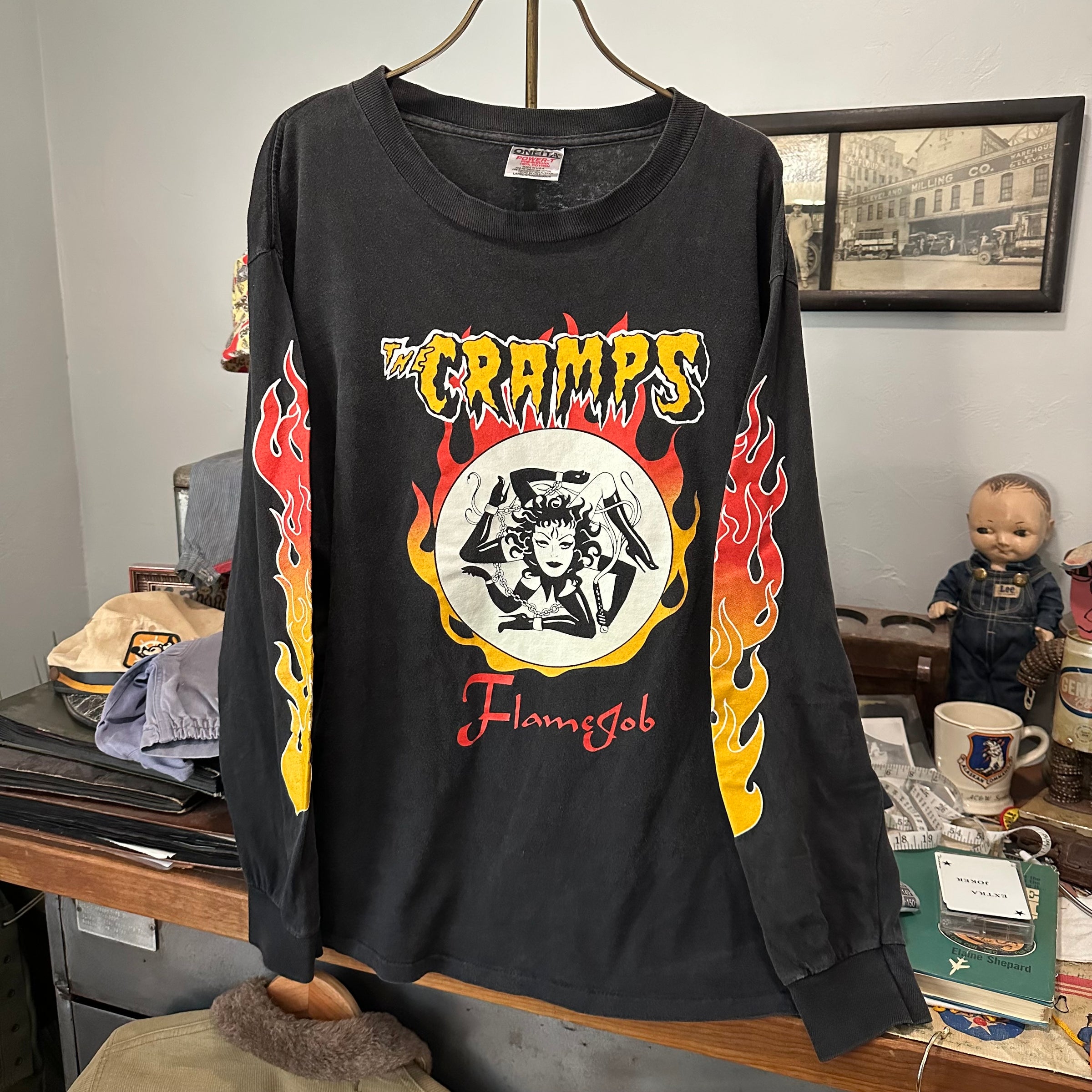 1994 The Cramps Flamejob Album Promo Longsleeve T-Shirt Large