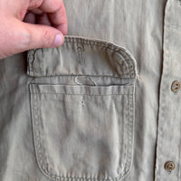 1940’s Lone Wolf Khaki Work Shirt Large