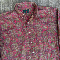 1990’s J Crew Paisley Button Down Shirt Large