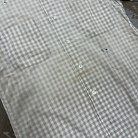1950’s/60’s Sitterley Co Grey Gingham Cotton Loop Collar Shirt Medium