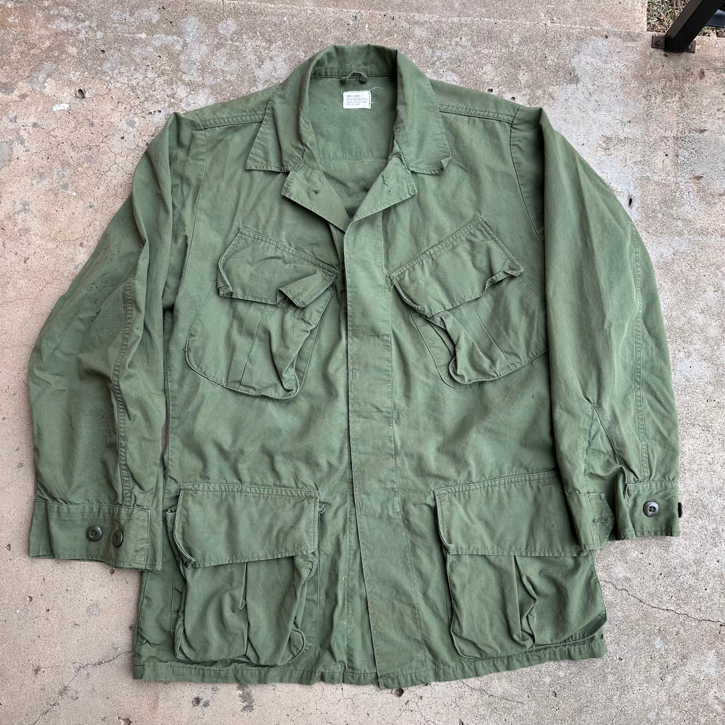 1960’s Vietnam War Poplin Jungle Jacket Small Short